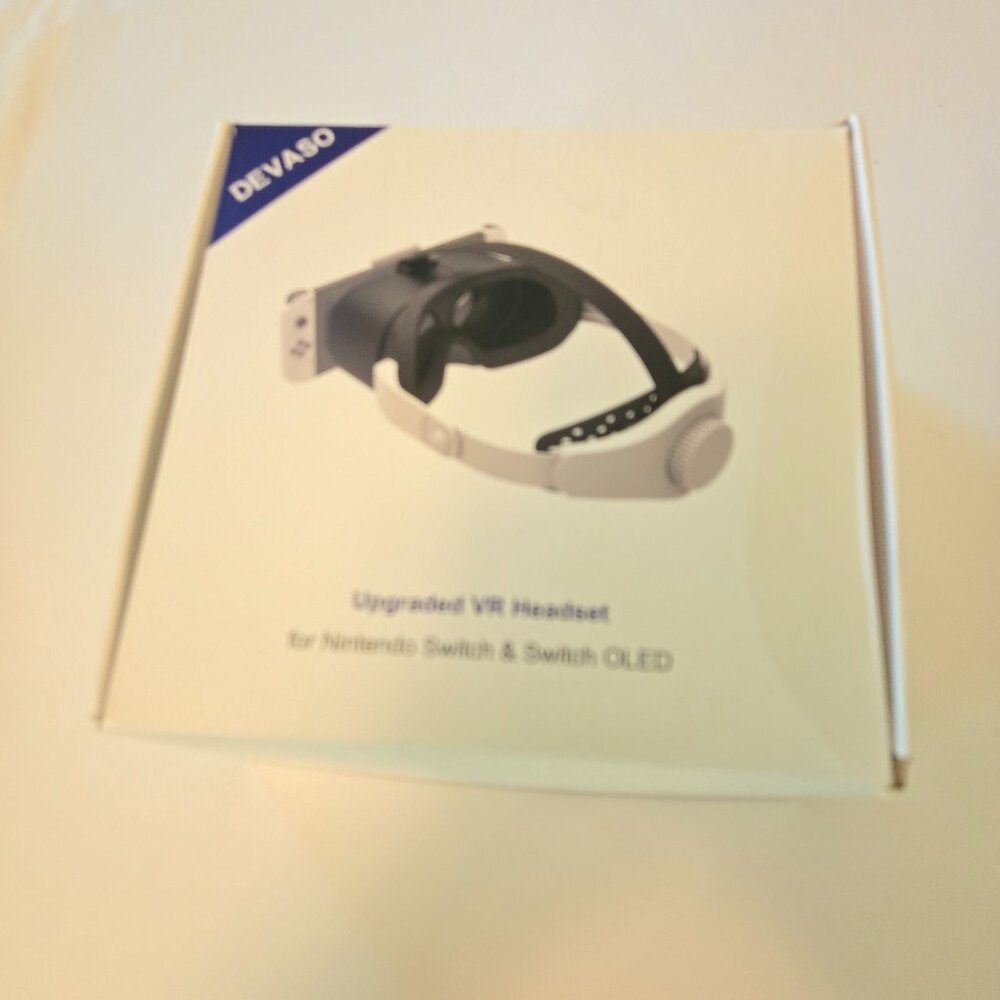 Devaso Upgraded VR Headset for Nintendo Switch and Switch OLED. Black and White.